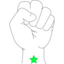 download Revolution Fist clipart image with 135 hue color