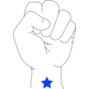 download Revolution Fist clipart image with 225 hue color