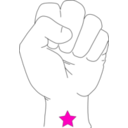download Revolution Fist clipart image with 315 hue color