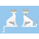 download Two Cats clipart image with 0 hue color