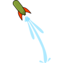 download Whoosh Rocket clipart image with 315 hue color