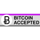 download Bannerbitcoinaccepted clipart image with 270 hue color