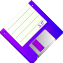 download 3 5 Floppy Disk Blue Labelled clipart image with 45 hue color
