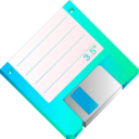 download 3 5 Floppy Disk Blue Labelled clipart image with 315 hue color
