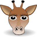 Funny Giraffe Face Cartoon