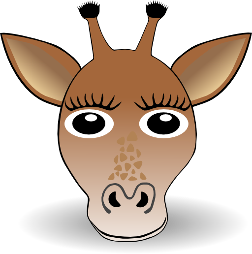 Funny Giraffe Face Cartoon