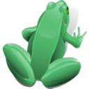 download Green Sitting Frog clipart image with 45 hue color