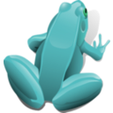 download Green Sitting Frog clipart image with 90 hue color