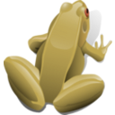 download Green Sitting Frog clipart image with 315 hue color