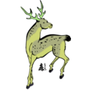 download Sika Deer clipart image with 45 hue color