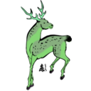download Sika Deer clipart image with 90 hue color
