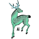 download Sika Deer clipart image with 135 hue color