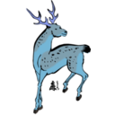 download Sika Deer clipart image with 180 hue color