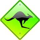 download Kangaroo Sign clipart image with 45 hue color