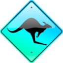 download Kangaroo Sign clipart image with 135 hue color