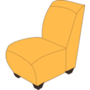 download Red Armless Chair clipart image with 45 hue color
