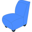 download Red Armless Chair clipart image with 225 hue color