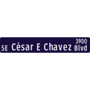 download Portland Oregon Street Name Sign Se Cesar Chavez 39th Street clipart image with 135 hue color