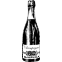 download Champagne Bottle clipart image with 0 hue color