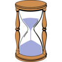 download Hourglass With Sand clipart image with 180 hue color