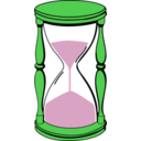 download Hourglass With Sand clipart image with 270 hue color