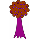 download Tree With Fruits clipart image with 270 hue color