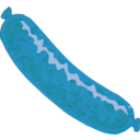 download Sausage clipart image with 180 hue color