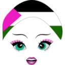 download Pretty Palestinean Girl Smiley Emoticon clipart image with 315 hue color