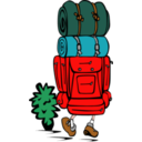 download Backpacker clipart image with 0 hue color