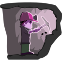 download Miner clipart image with 270 hue color