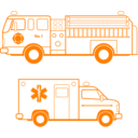 download Fire And Ems Vehicles clipart image with 0 hue color