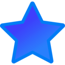 download Icon Star clipart image with 180 hue color
