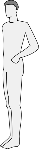 Male Body Silhouette Side