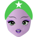 download Pretty Somali Girl Smiley Emoticon clipart image with 270 hue color