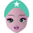 download Pretty Somali Girl Smiley Emoticon clipart image with 315 hue color