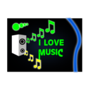 download I Love Music clipart image with 0 hue color