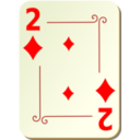download Ornamental Deck 2 Of Diamonds clipart image with 0 hue color