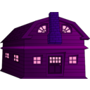 download Halloween Horror House Small clipart image with 270 hue color