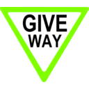 download Give Way Sign clipart image with 90 hue color