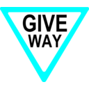 download Give Way Sign clipart image with 180 hue color