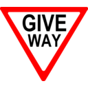 download Give Way Sign clipart image with 0 hue color