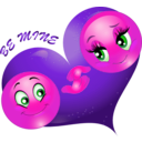 download Be Mine Couple Smiley Emoticon Valentine clipart image with 270 hue color
