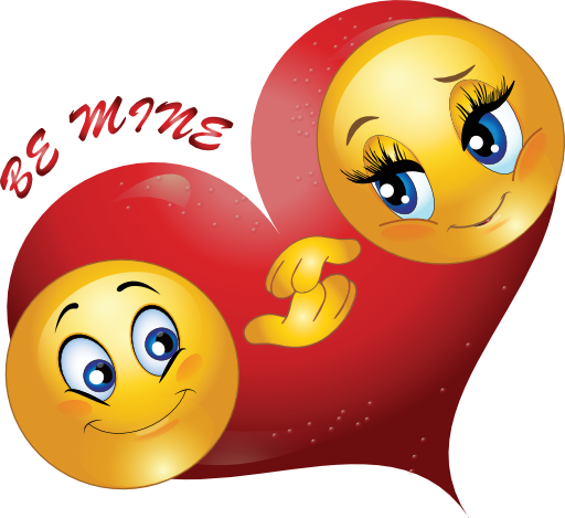 Be Mine Couple Smiley Emoticon Valentine