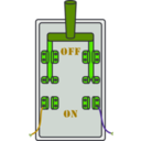 download Knife Switch Off clipart image with 45 hue color