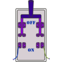 download Knife Switch Off clipart image with 225 hue color