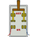 download Knife Switch Off clipart image with 0 hue color