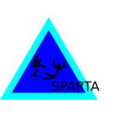 download Caution Sparta clipart image with 180 hue color