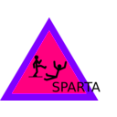 download Caution Sparta clipart image with 270 hue color