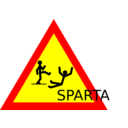 download Caution Sparta clipart image with 0 hue color