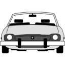 download Car Front View clipart image with 180 hue color